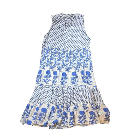 Chelsea & Theodore Royal Floral Tiered Midi Dress - 2X - Picture 4 of 4